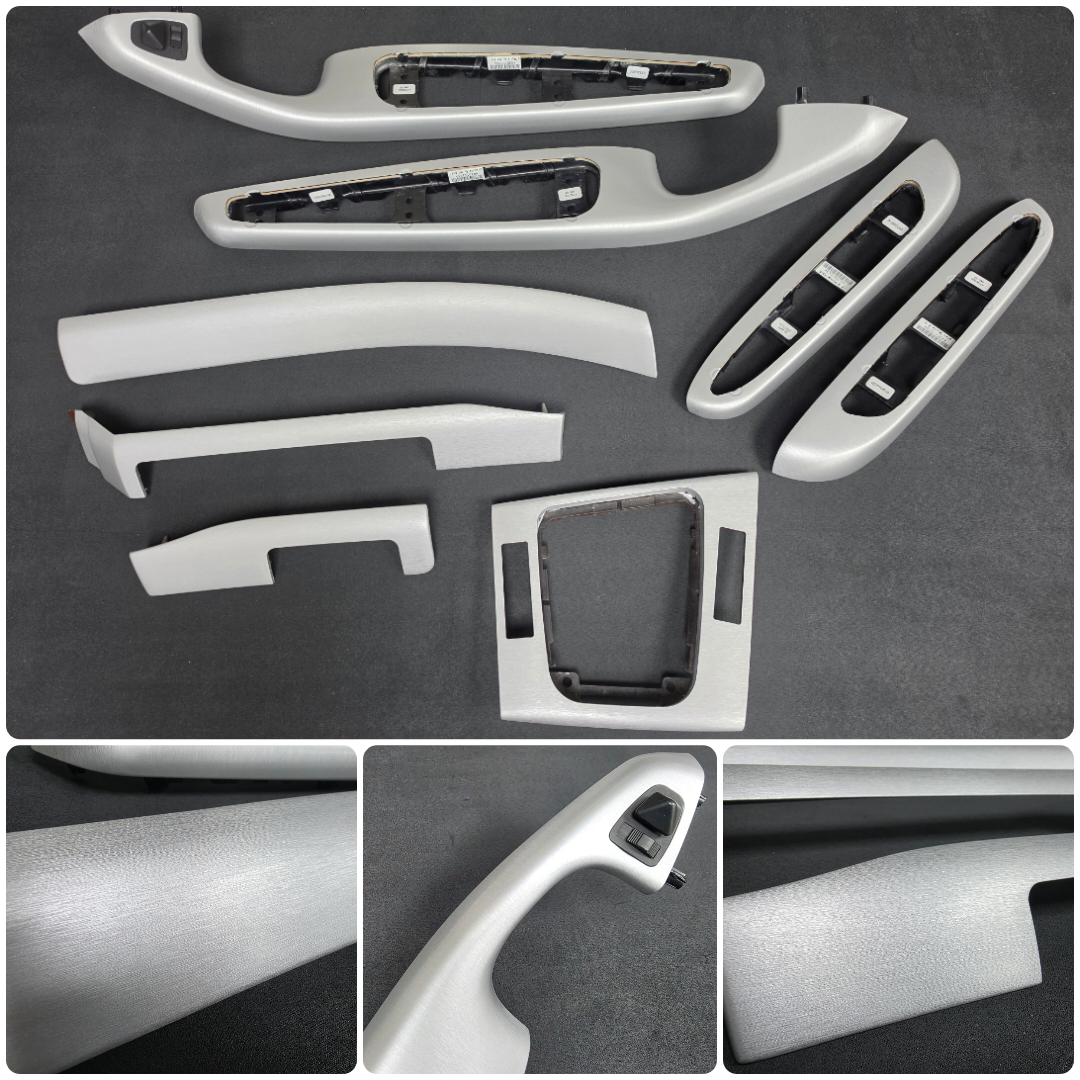BMW E46 COUPE INTERIOR TRIM SET - SILVER BRUSHED ALUMINIUM